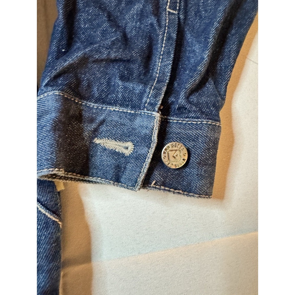 Y2K Kno' Betta Denim Jacket Sz Medium Blue With Back Mouse Patch  Hip Hop - Picture 8 of 16